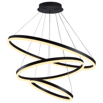 LED Zatemnitveni lestenec na vrvici LED/125W/230V 3000-6500K pr. 80 cm + Daljinski upravljalnik