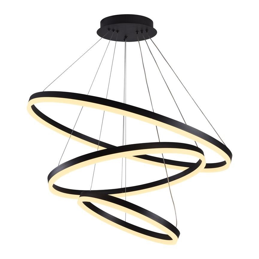 LED Zatemnitveni lestenec na vrvici LED/125W/230V 3000-6500K pr. 80 cm + Daljinski upravljalnik