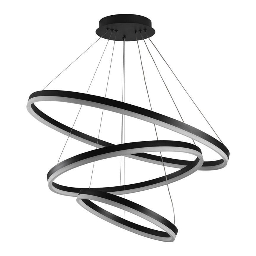 LED Zatemnitveni lestenec na vrvici LED/125W/230V 3000-6500K pr. 80 cm + Daljinski upravljalnik