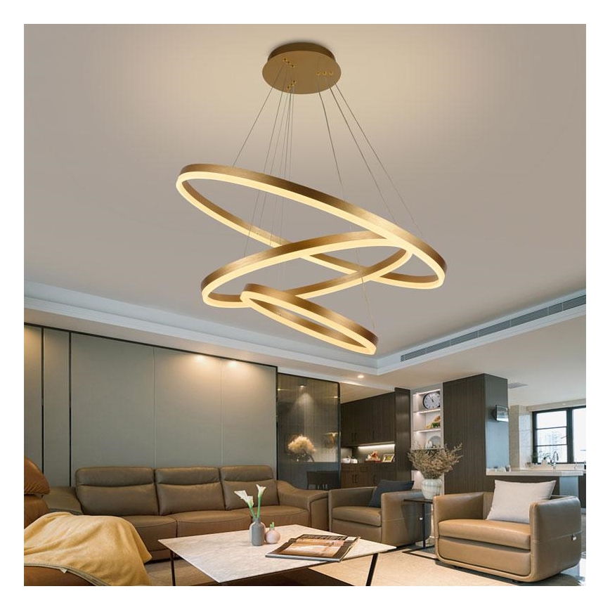 LED Zatemnitveni lestenec na vrvici LED/125W/230V 3000-6500K + Daljinski upravljalnik