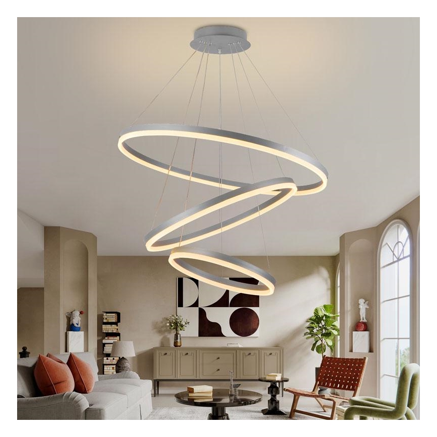 LED Zatemnitveni lestenec na vrvici LED/125W/230V 3000-6500K + Daljinski upravljalnik