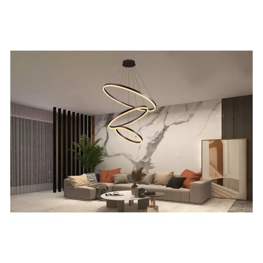 LED Zatemnitveni lestenec na vrvici LED/125W/230V 3000-6500K + Daljinski upravljalnik