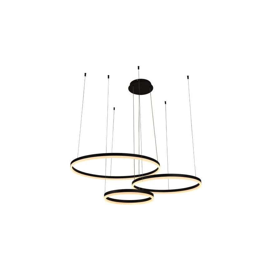 LED Zatemnitveni lestenec na vrvici LED/125W/230V 3000-6500K pr. 80 cm + Daljinski upravljalnik