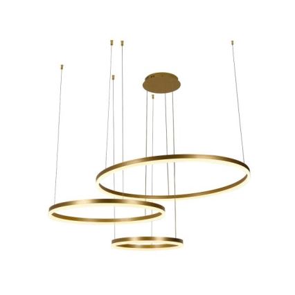 LED Zatemnitveni lestenec na vrvici LED/125W/230V 3000-6500K pr. 80 cm + Daljinski upravljalnik