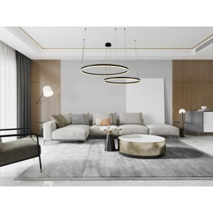 LED Zatemnitveni lestenec na vrvici LED/128W/230V 3000-6500K + Daljinski upravljalnik