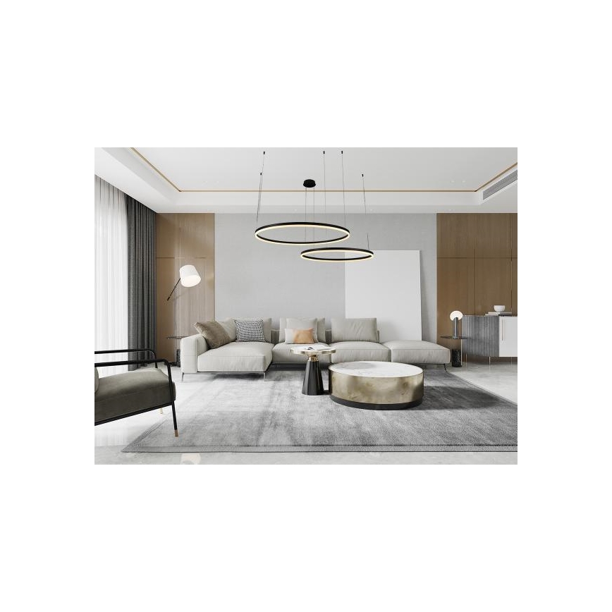 LED Zatemnitveni lestenec na vrvici LED/128W/230V 3000-6500K + Daljinski upravljalnik