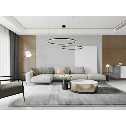 LED Zatemnitveni lestenec na vrvici LED/128W/230V 3000-6500K + Daljinski upravljalnik