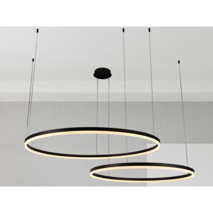 LED Zatemnitveni lestenec na vrvici LED/128W/230V 3000-6500K + Daljinski upravljalnik