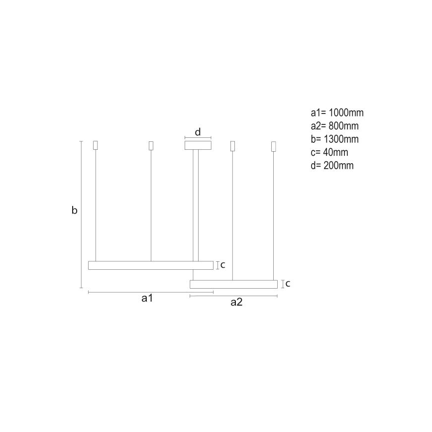 LED Zatemnitveni lestenec na vrvici LED/128W/230V 3000-6500K + Daljinski upravljalnik