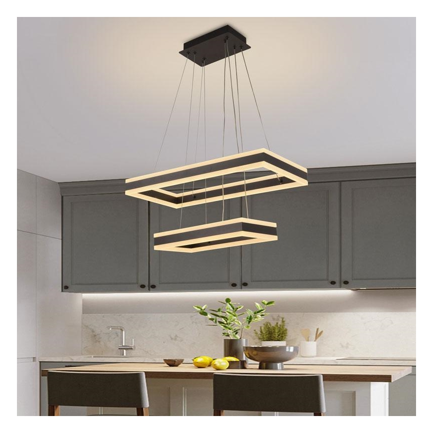 LED Zatemnitveni lestenec na vrvici LED/130W/230V 3000-6500K + Daljinski upravljalnik