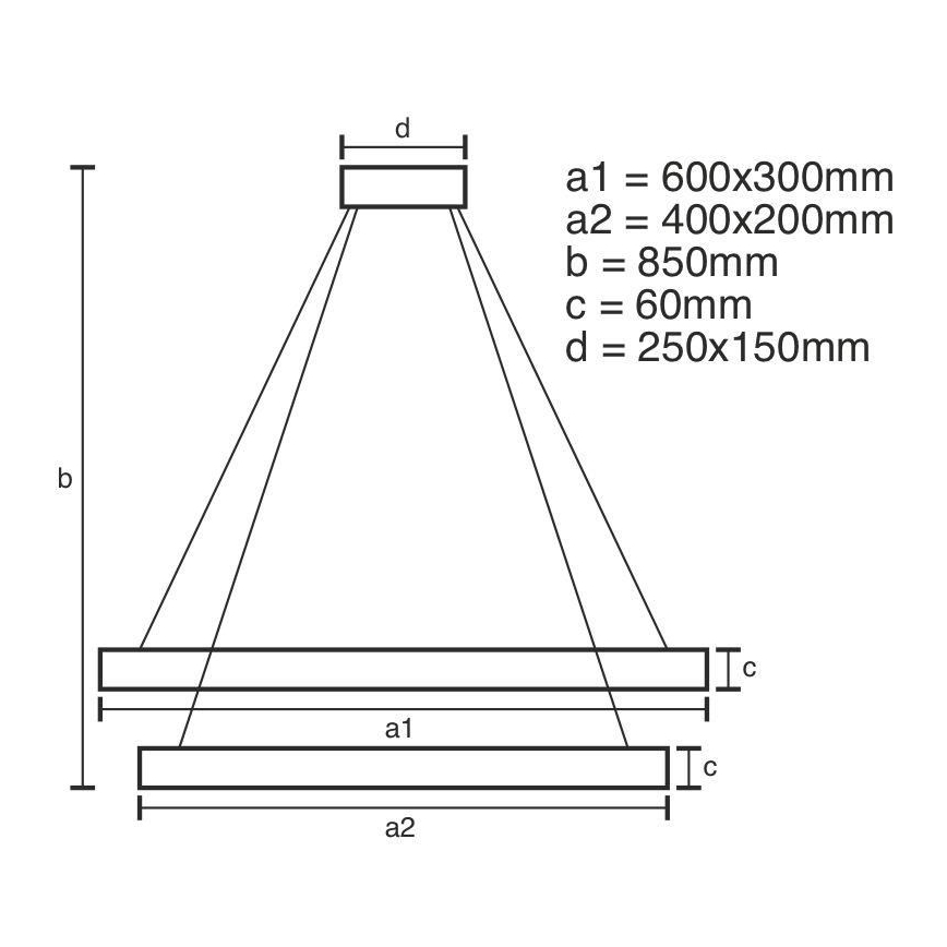LED Zatemnitveni lestenec na vrvici LED/130W/230V 3000-6500K + Daljinski upravljalnik