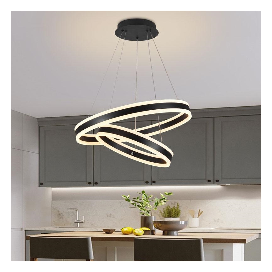 LED Zatemnitveni lestenec na vrvici LED/135W/230V 3000-6500K + Daljinski upravljalnik