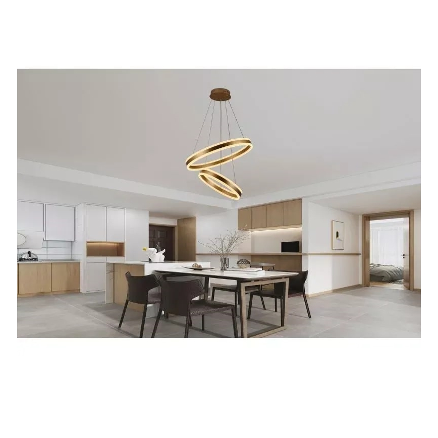 LED Zatemnitveni lestenec na vrvici LED/135W/230V 3000-6500K + Daljinski upravljalnik