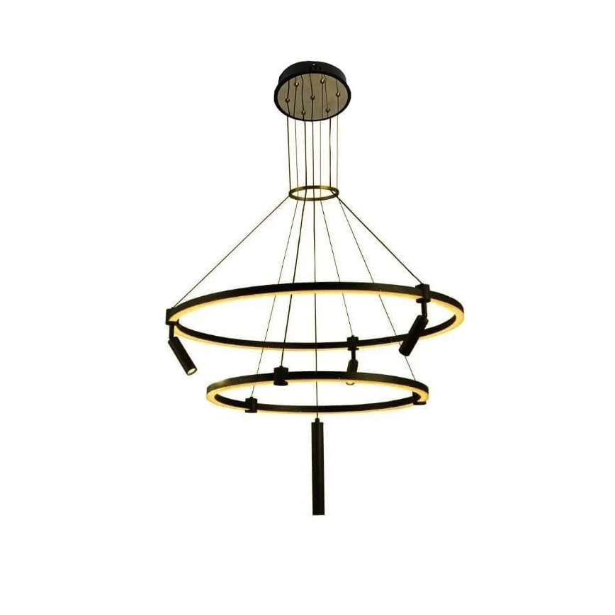 LED Zatemnitveni lestenec na vrvici LED/140W/230V 3000-6500K + Daljinski upravljalnik