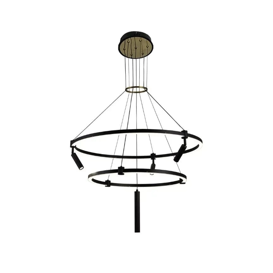 LED Zatemnitveni lestenec na vrvici LED/140W/230V 3000-6500K + Daljinski upravljalnik