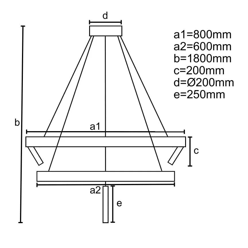 LED Zatemnitveni lestenec na vrvici LED/140W/230V 3000-6500K + Daljinski upravljalnik