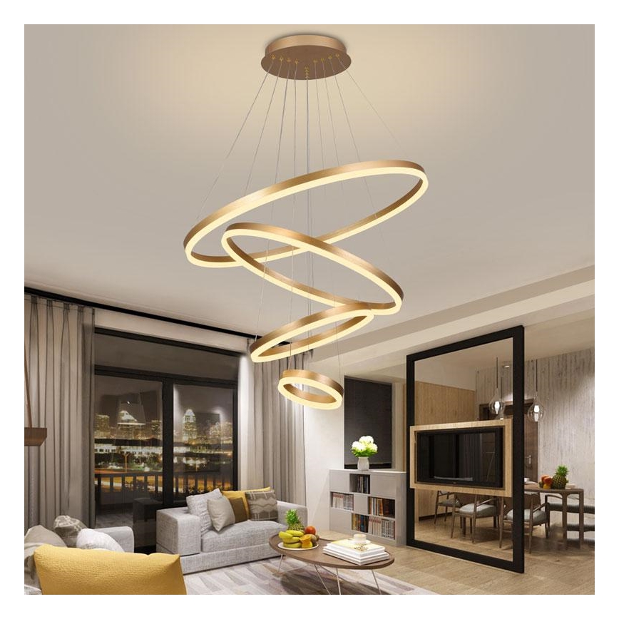 LED Zatemnitveni lestenec na vrvici LED/165W/230V 3000-6500K + Daljinski upravljalnik