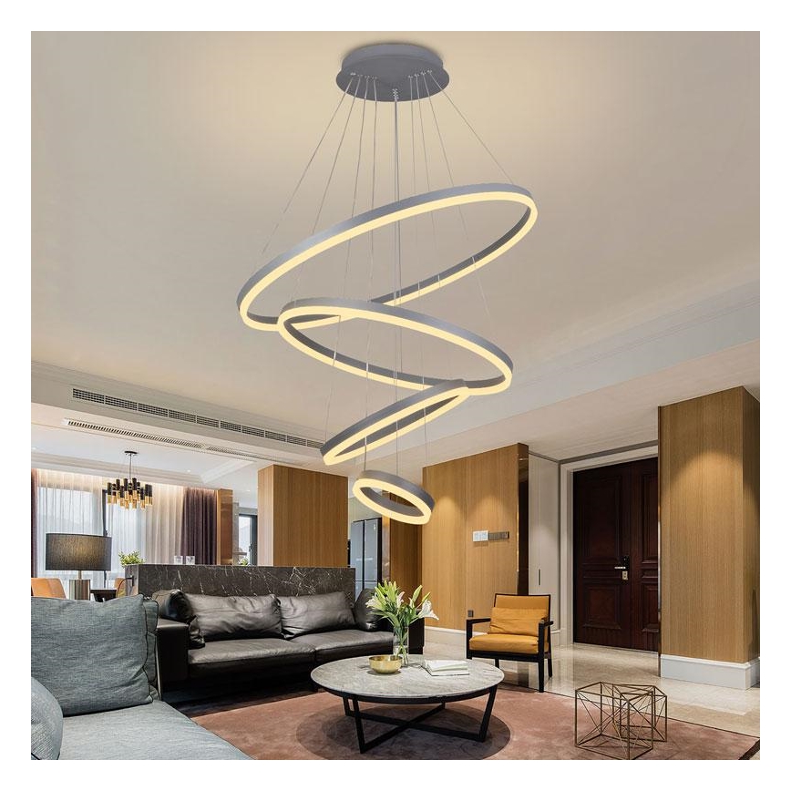 LED Zatemnitveni lestenec na vrvici LED/165W/230V 3000-6500K + Daljinski upravljalnik