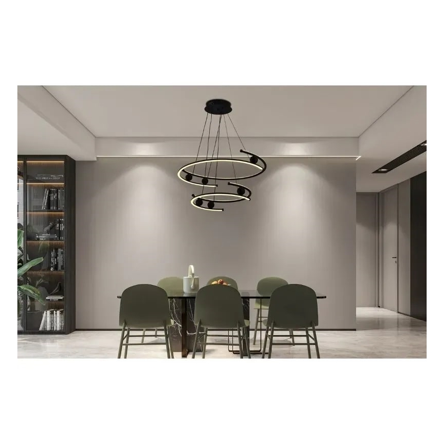 LED Zatemnitveni lestenec na vrvici LED/170W/230V 3000-6500K + Daljinski upravljalnik