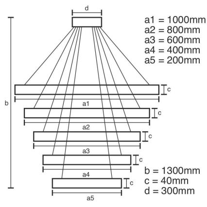 LED Zatemnitveni lestenec na vrvici LED/210W/230V 3000-6500K + Daljinski upravljalnik