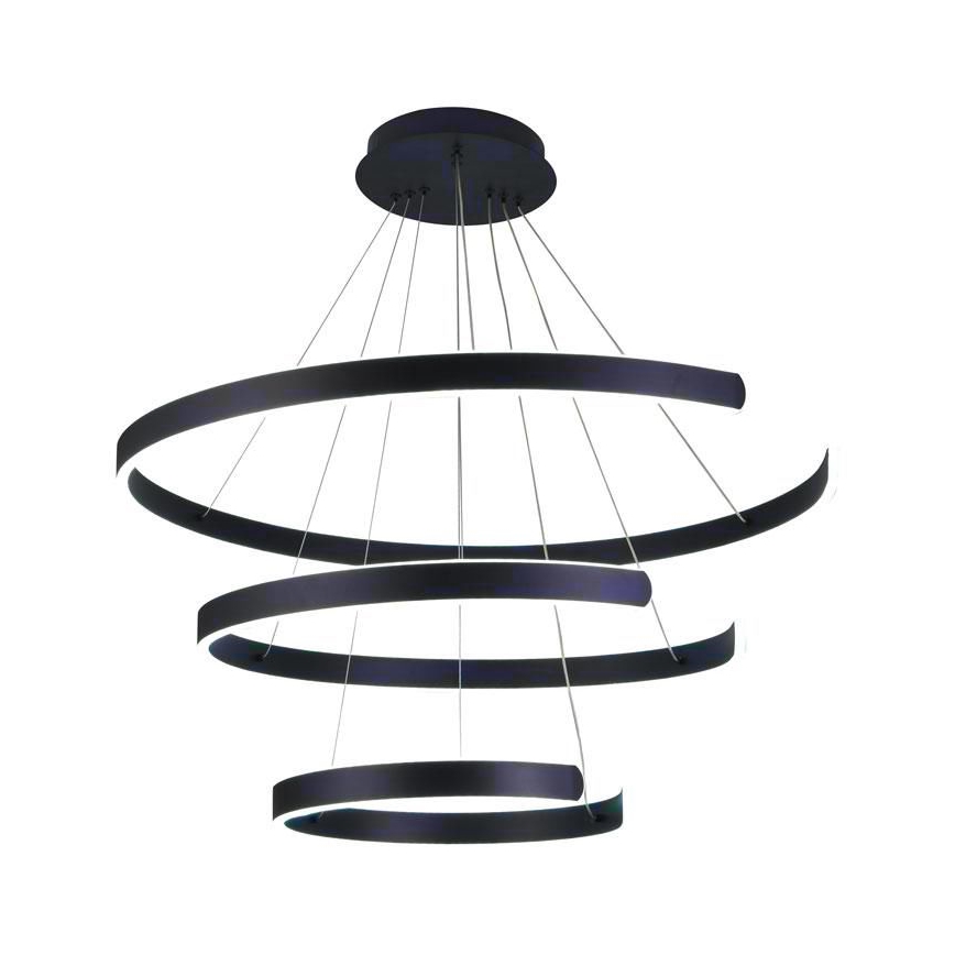 LED Zatemnitveni lestenec na vrvici LED/220W/230V 3000-6500K pr. 80 cm + Daljinski upravljalnik