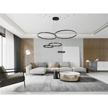 LED Zatemnitveni lestenec na vrvici LED/220W/230V 3000-6500K + Daljinski upravljalnik