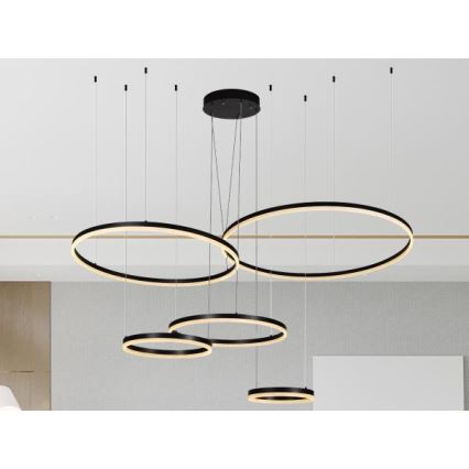 LED Zatemnitveni lestenec na vrvici LED/220W/230V 3000-6500K + Daljinski upravljalnik