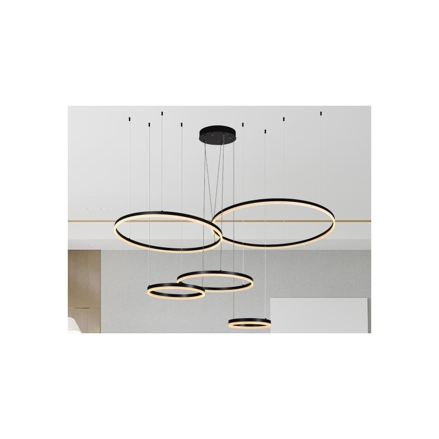 LED Zatemnitveni lestenec na vrvici LED/220W/230V 3000-6500K + Daljinski upravljalnik
