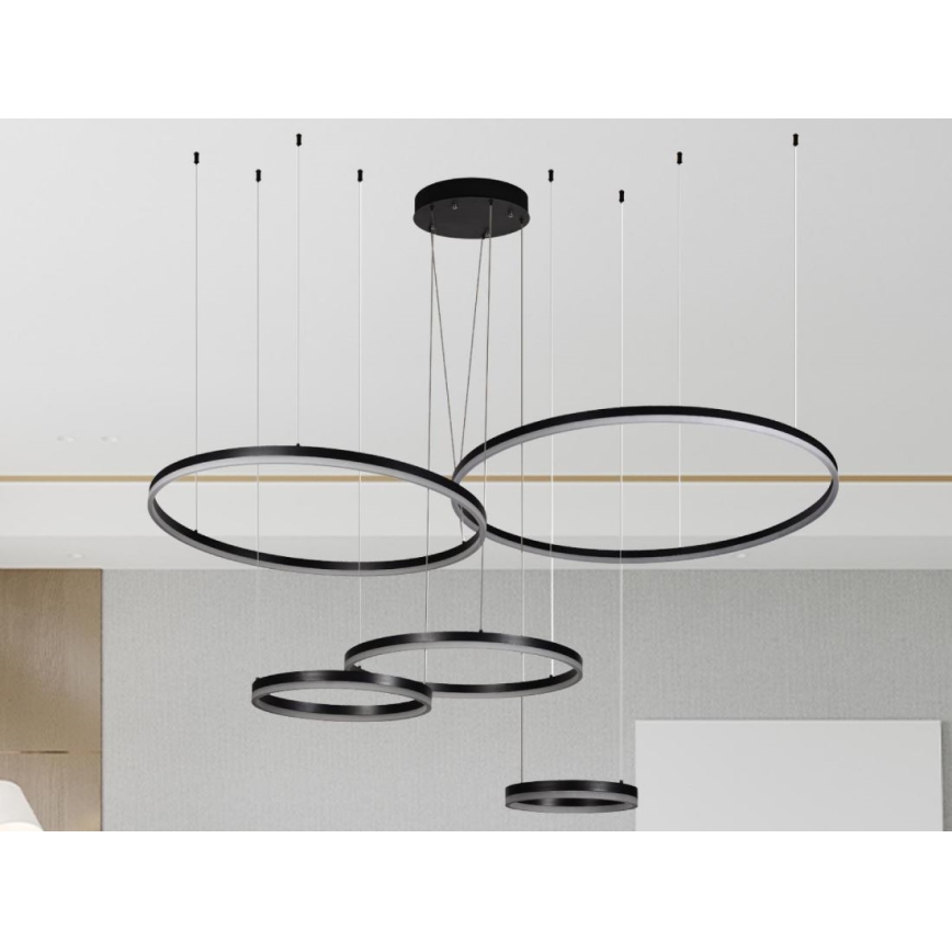 LED Zatemnitveni lestenec na vrvici LED/220W/230V 3000-6500K + Daljinski upravljalnik