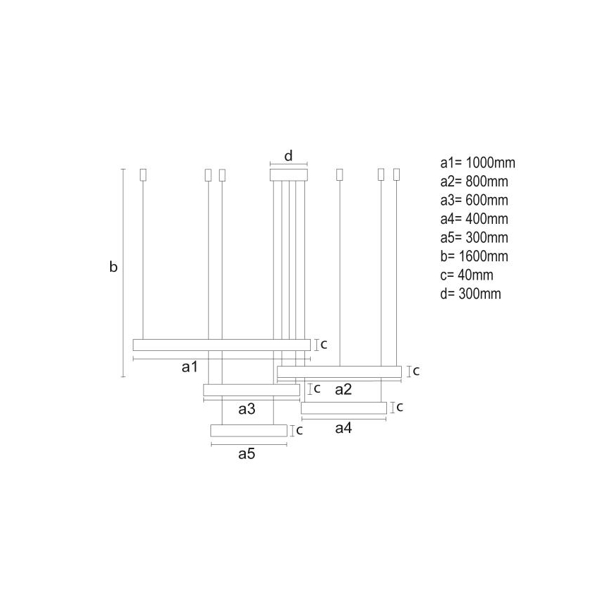 LED Zatemnitveni lestenec na vrvici LED/220W/230V 3000-6500K + Daljinski upravljalnik