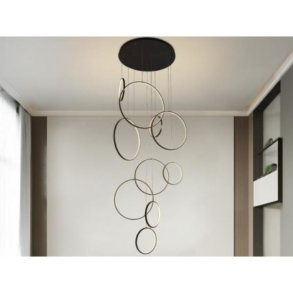 LED Zatemnitveni lestenec na vrvici LED/290W/230V 3000-6500K + Daljinski upravljalnik