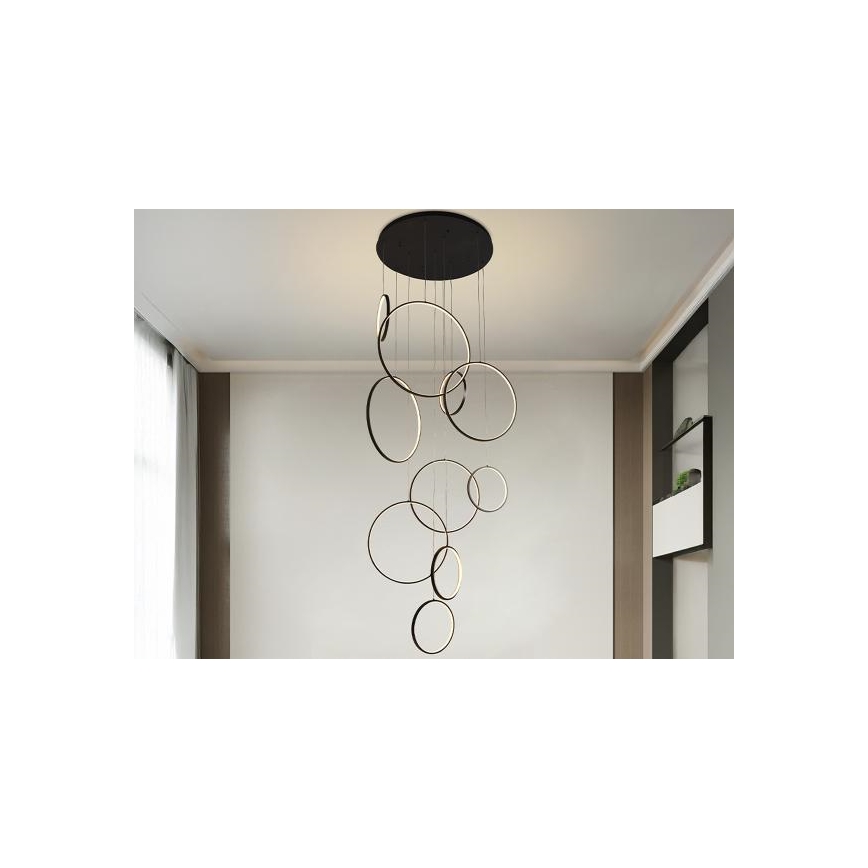 LED Zatemnitveni lestenec na vrvici LED/290W/230V 3000-6500K + Daljinski upravljalnik