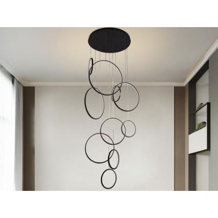 LED Zatemnitveni lestenec na vrvici LED/290W/230V 3000-6500K + Daljinski upravljalnik