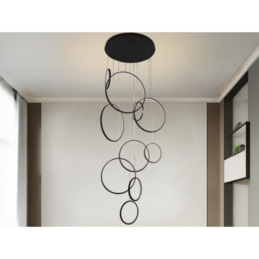 LED Zatemnitveni lestenec na vrvici LED/290W/230V 3000-6500K + Daljinski upravljalnik