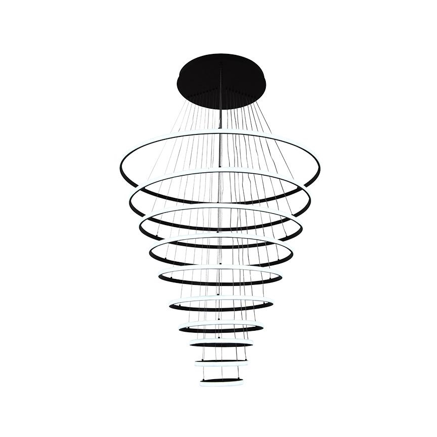 LED Zatemnitveni lestenec na vrvici LED/365W/230V 3000-6500K pr. 100 cm + Daljinski upravljalnik