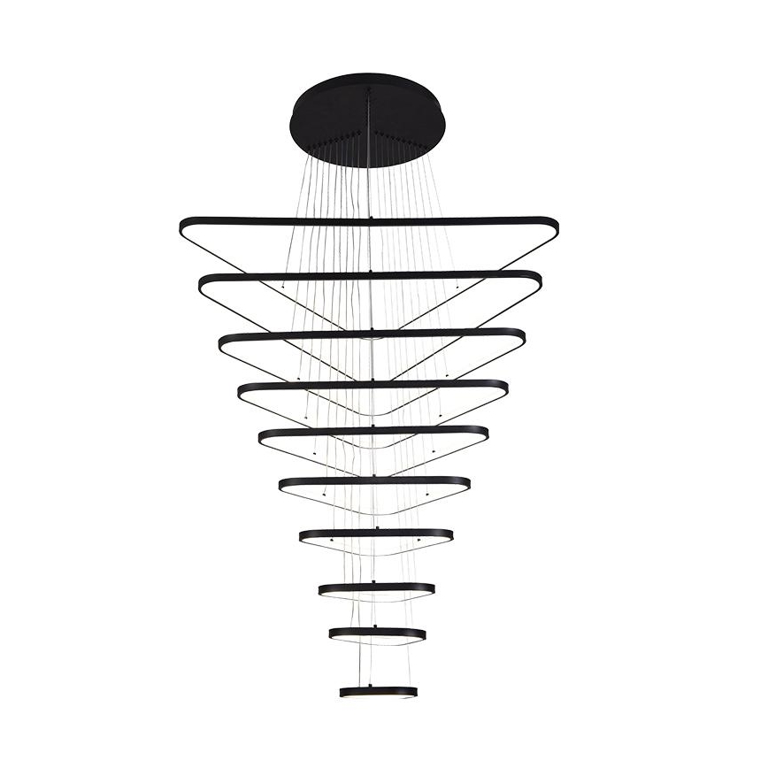 LED Zatemnitveni lestenec na vrvici LED/385W/230V 3000-6500K pr. 100 cm + Daljinski upravljalnik