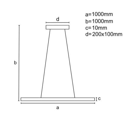 LED Zatemnitveni lestenec na vrvici LED/40W/230V 3000-6500K črna + Daljinski upravljalnik