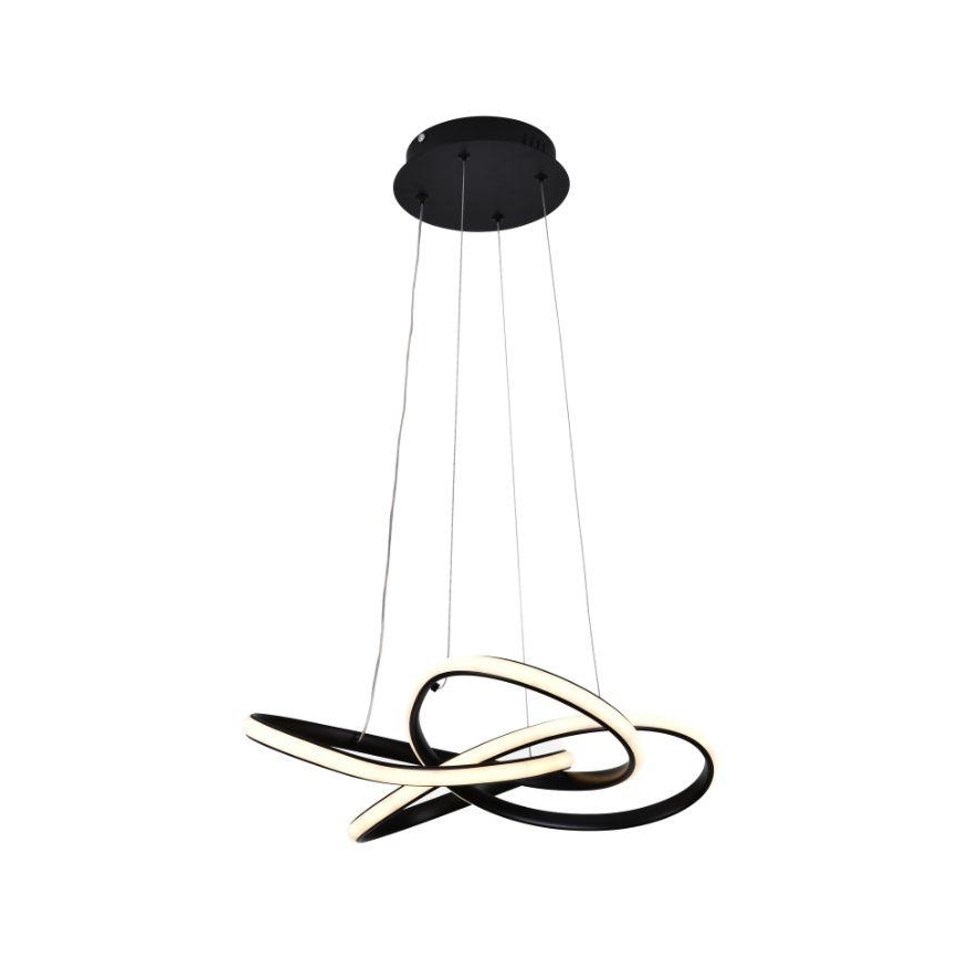LED Zatemnitveni lestenec na vrvici LED/40W/230V 3000-6500K črna + Daljinski upravljalnik