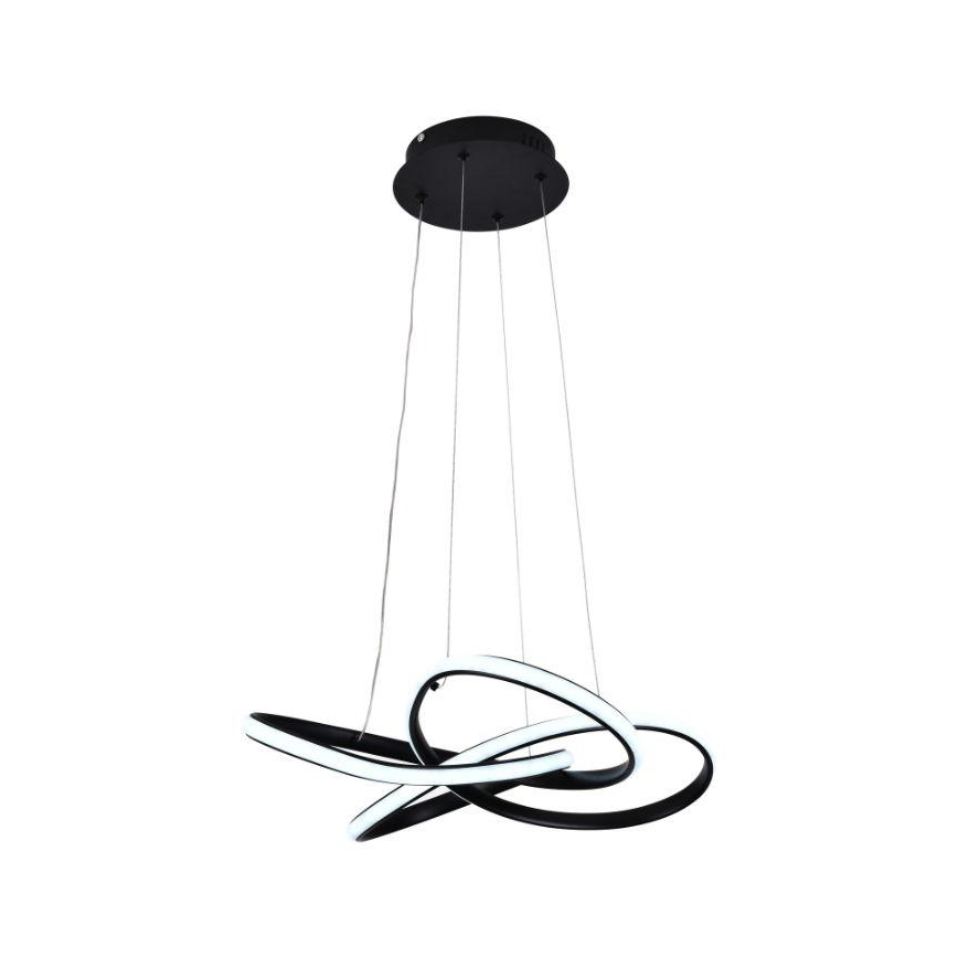LED Zatemnitveni lestenec na vrvici LED/40W/230V 3000-6500K črna + Daljinski upravljalnik