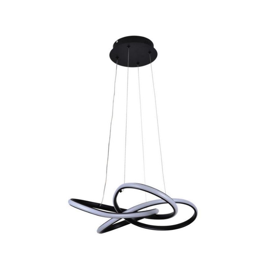LED Zatemnitveni lestenec na vrvici LED/40W/230V 3000-6500K črna + Daljinski upravljalnik