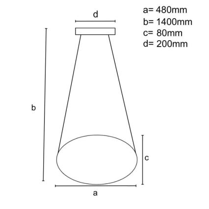 LED Zatemnitveni lestenec na vrvici LED/40W/230V 3000-6500K črna + Daljinski upravljalnik