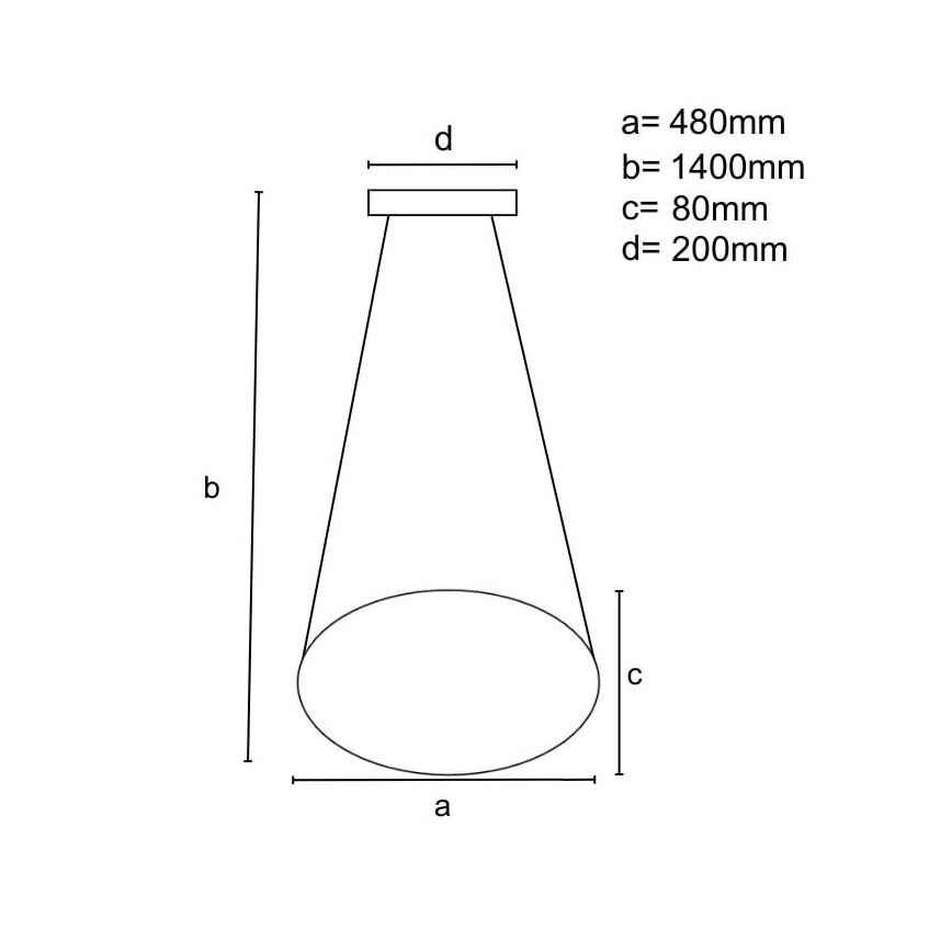 LED Zatemnitveni lestenec na vrvici LED/40W/230V 3000-6500K črna + Daljinski upravljalnik
