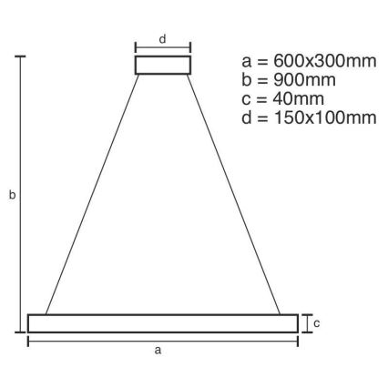 LED Zatemnitveni lestenec na vrvici LED/40W/230V 3000-6500K + Daljinski upravljalnik