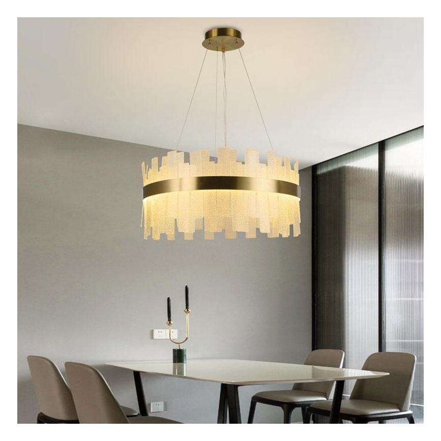 LED Zatemnitveni kristalni lestenec na vrvici LED/40W/230V 3000-6500K + Daljinski upravljalnik