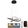 LED Zatemnitveni lestenec na vrvici LED/40W/230V 3000-6500K pr. 48 cm črna + Daljinski upravljalnik