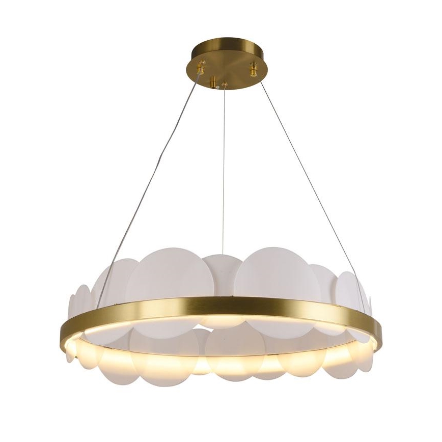LED Zatemnitveni lestenec na vrvici LED/40W/230V 3000-6500K zlata + Daljinski upravljalnik