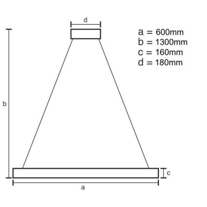 LED Zatemnitveni lestenec na vrvici LED/40W/230V 3000-6500K zlata + Daljinski upravljalnik