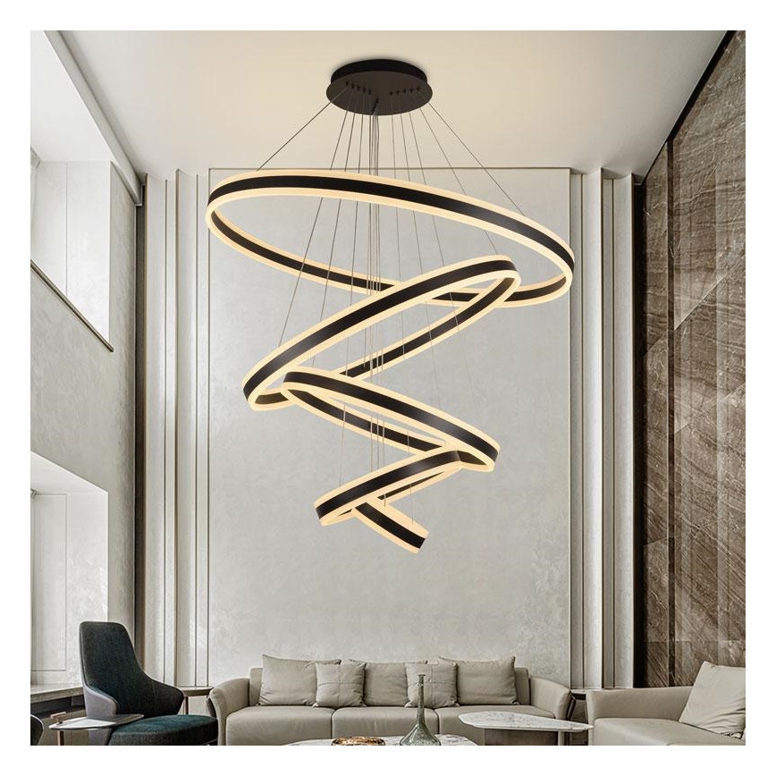 LED Zatemnitveni lestenec na vrvici LED/420W/230V 3000-6500K + Daljinski upravljalnik