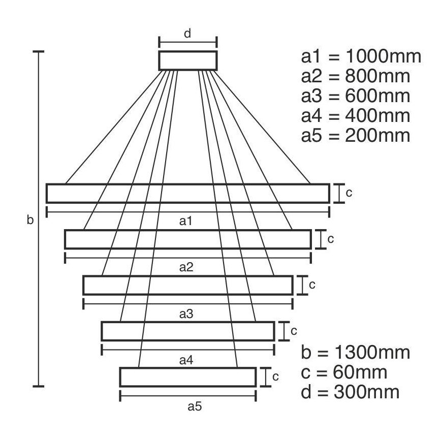 LED Zatemnitveni lestenec na vrvici LED/420W/230V 3000-6500K + Daljinski upravljalnik