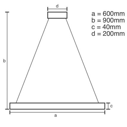 LED Zatemnitveni lestenec na vrvici LED/42W/230V 3000-6500K + Daljinski upravljalnik